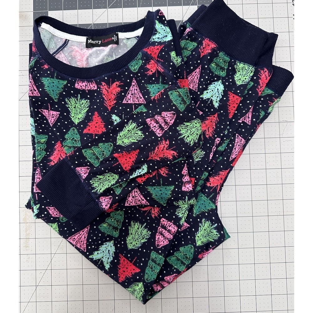 Merry Lane Soft Christmas Pajama Set 2 Piece Women's Size M